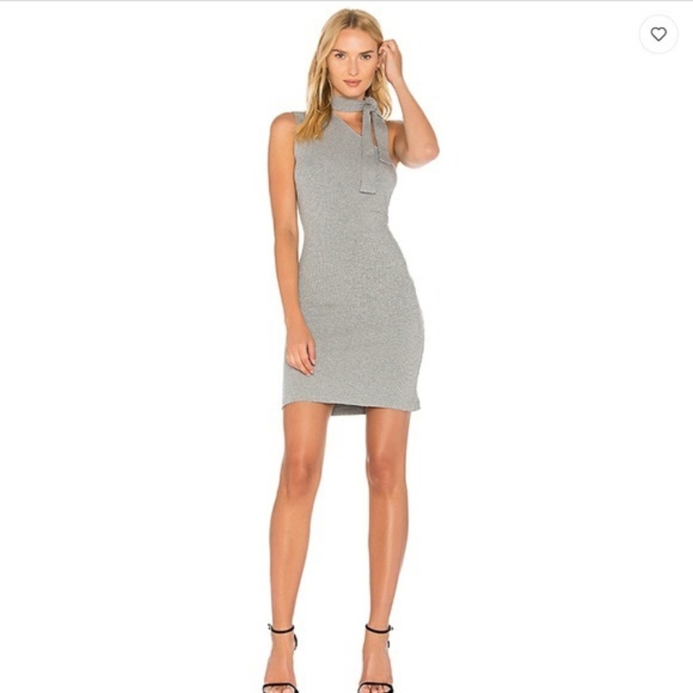 1 State One Shoulder Ribbed Bodycon Dress size Med